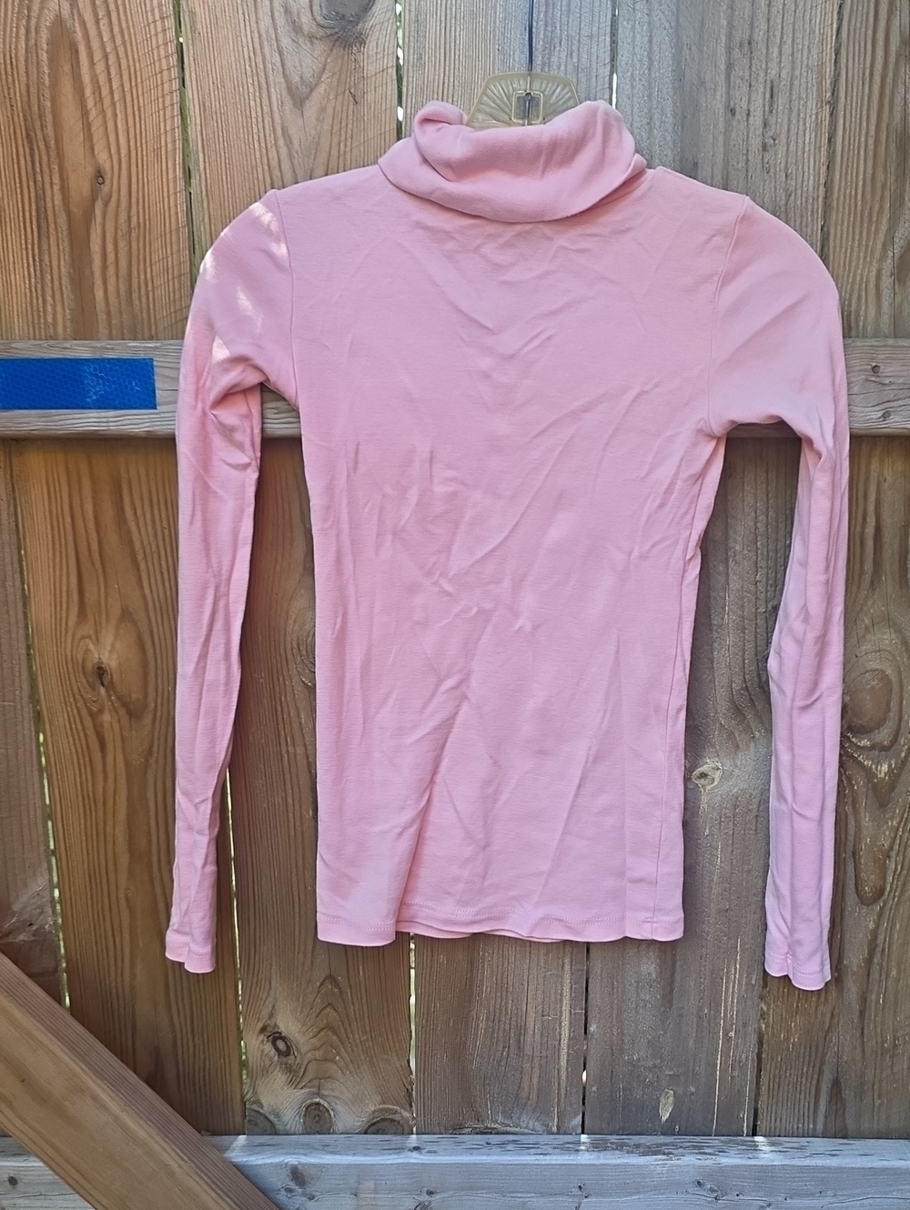 Women’s Pink Turtleneck Long-Sleeve Top